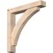 Ekena Millwork Thorton Block Smooth Bracket w/ Offset Brace, Douglas Fir, 5 1/2"W x 32"D x 32"H BKT0604X32X32THR05SDF - alternate 1